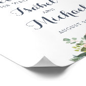 Floral Blush Greenery Eucalyptus Welcome Sign Poster (Hoek)