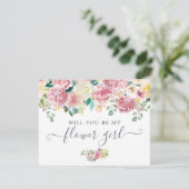 Floral Blush Greenery Eucalyptus zal je mijn Kaart (Staand voorkant)