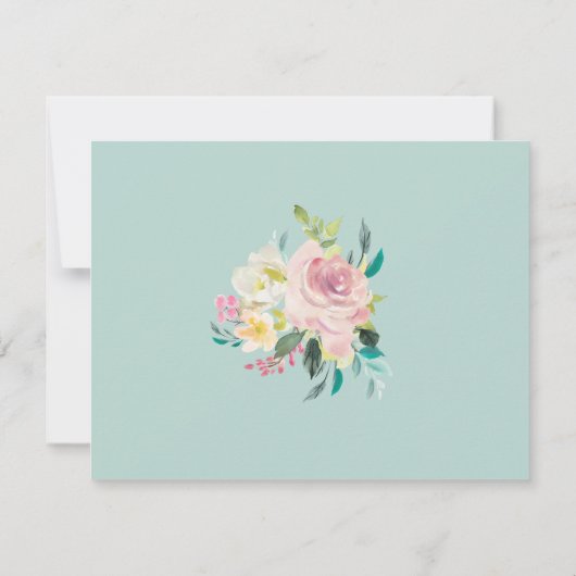 Floral Blush Greenery Eucalyptus zal je mijn Kaart (Achterkant)