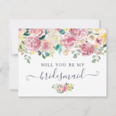 Floral Blush Greenery Eucalyptus zal je mijn Kaart (Voorkant)