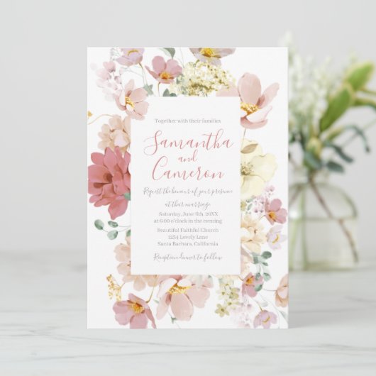 Floral Blush Greenery Wedding (Staand voorkant)