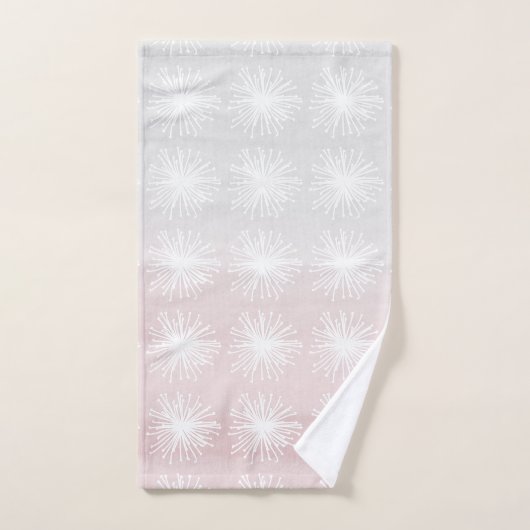 Floral Blush Grey  Bad Handdoek (Handdoek)