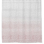 Floral Blush Grey Shower Curtain Douchegordijn (Voorkant)