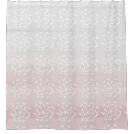 Floral Blush Grey Shower Curtain Douchegordijn