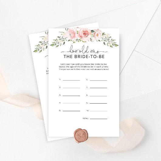 Floral blush Hoe oud was de bruid om mee te spelen