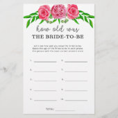 Floral blush Hoe oud was de bruid om te worden (Voorkant)