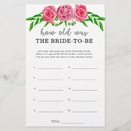 Floral blush Hoe oud was de bruid om te worden
