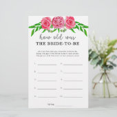 Floral blush Hoe oud was de bruid om te worden (Staand voorkant)