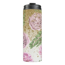 *~* Floral Blush Lavender PEONY Gold Glitter