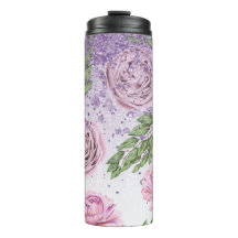 *~* Floral Blush Lavender PEONY Paars Glitter