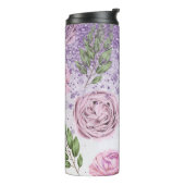 *~* Floral Blush Lavender PEONY Paars Glitter Thermosbeker (Gedraaid links)