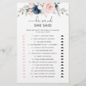 Floral blush marine zei dat ze vrijgezellenfeest z (Voorkant)