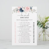 Floral blush marine zei dat ze vrijgezellenfeest z (Staand voorkant)