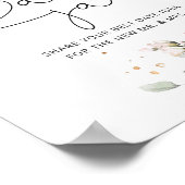 Floral blush navy date-ideeën. Datum jar Poster (Hoek)