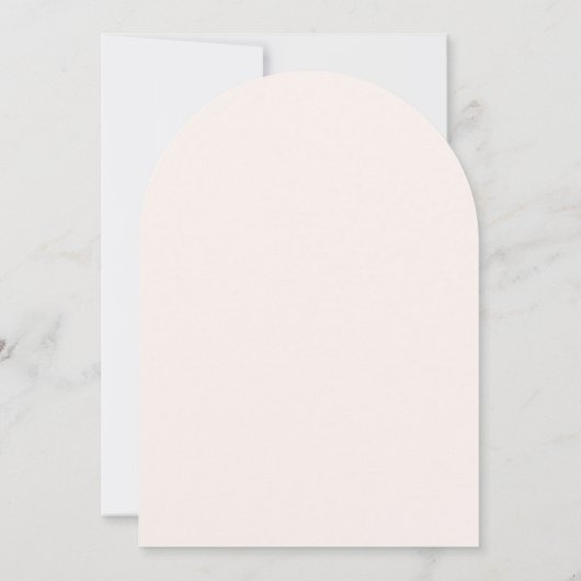 Floral Blush Navy Modern Arch Engagement Party Kaart (Achterkant)