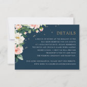 Floral Blush Navy String Lights Details Info Kaart (Voorkant)