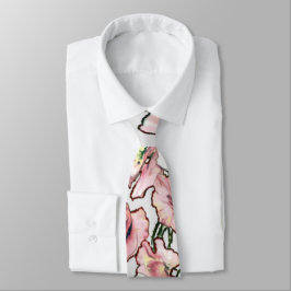 Floral-blush Necktie |Trendy Floral Wedding Stropd Stropdas
