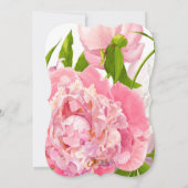 Floral Blush Peonie Baby Shower Invitaties Kaart (Achterkant)
