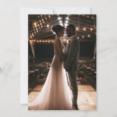 Floral Blush Pink and Black Modern Wedding Kaart (Achterkant)