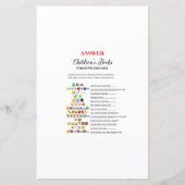 Floral Blush Pink and Gold Baby shower Game PRINT (Achterkant)