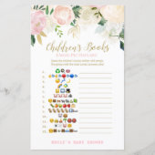 Floral Blush Pink and Gold Baby shower Game PRINT (Voorkant)