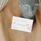 Floral Blush Pink Butterfly Girl Baby shower Game Informatiekaartje