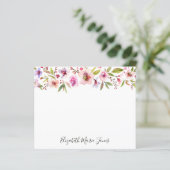Floral Blush Pink Cherry Blossom Budget Notecard (Staand voorkant)