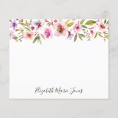 Floral Blush Pink Cherry Blossom Budget Notecard (Voorkant)