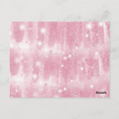 Floral Blush Pink Dress 15th Birthday Quinceanera Briefkaart (Achterkant)