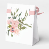 Floral Blush Pink en Gold Weddenschap bedankt Bedankdoosjes (Achterkant)