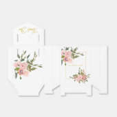 Floral Blush Pink en Gold Weddenschap bedankt Bedankdoosjes (Uitgevouwen)