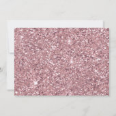 Floral Blush Pink Glitter Princess Quinceanera Kaart (Achterkant)