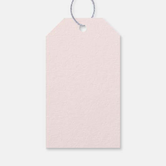 Floral Blush Pink Gold Confetti Vrijgezellenfeest Cadeaulabel (Achterkant)