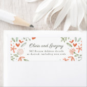 Floral Blush Pink Greenery Return Address Label (Insitu)
