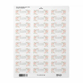 Floral Blush Pink Greenery Return Address Label (Full Sheet)