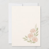 Floral Blush Pink Hydrangea Botanical Wedding Invi Kaart (Achterkant)