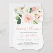 Floral Blush Pink Love in Bloom Vrijgezellenfeest Kaart (Voorkant)