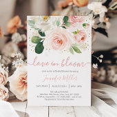 Floral Blush Pink Love in Bloom Vrijgezellenfeest Kaart
