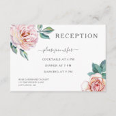 Floral Blush Pink Peonies Weddenschap Informatiekaartje (Voorkant)
