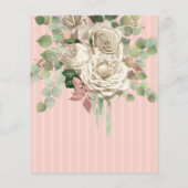 Floral Blush Pink Quinceanera Save the Date (Achterkant)