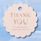 Floral Blush Pink Roses Vrijgezellenfeest Dank u Bedankjes Labels