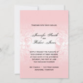 Floral Blush Pink Vintage Weddenschap Kaart (Achterkant)