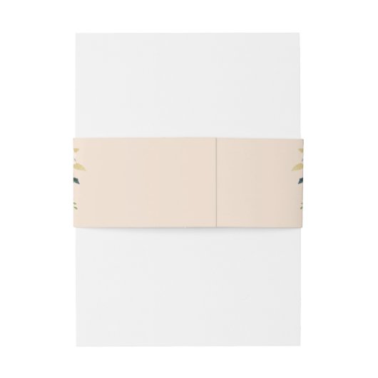 Floral Blush Pink Waterverf Wedding Monogram Uitnodigingen Wikkel (Achterkant Voorbeeld)