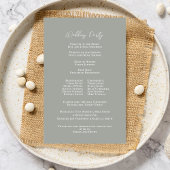 Floral Blush Pink Wedding Ceremony Programma