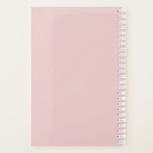 Floral Blush Roses Wedding Planner (Achterkant)