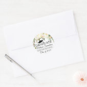 Floral Blush Roze AFSTUDEREN Afstuivingsdop Ronde Sticker (Envelop)