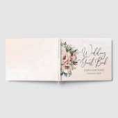 Floral Blush Roze Bruiloft Gastenboek (Volledig)