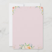 Floral blush roze elegant Baptisme Kaart (Achterkant)
