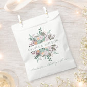 Floral blush roze eucalyptus greenery bruiloft fav bedankzakje (Geknipt)