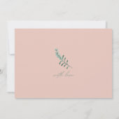 Floral blush roze eucalyptus greenery save the da date (Achterkant)